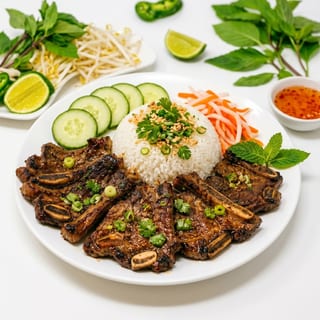 GALBI-Short Ribs Rice Combo -Com Suon Bo